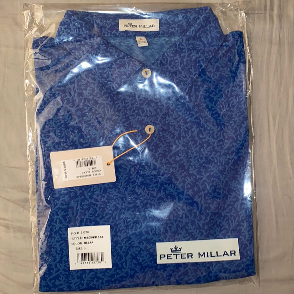 Coral Performance Jacquard Polo Peter Millar